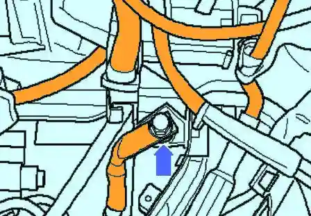 Крепление кабеля массы