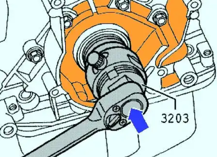 Поворачивание внутренней части съемника