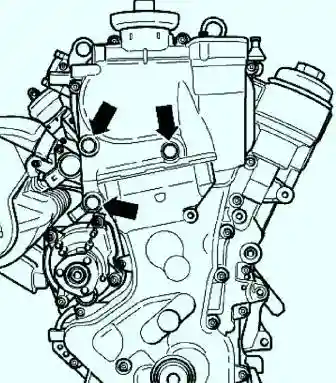 Крепление крышки распределительного механизма Снятие крышки распределительного механизма