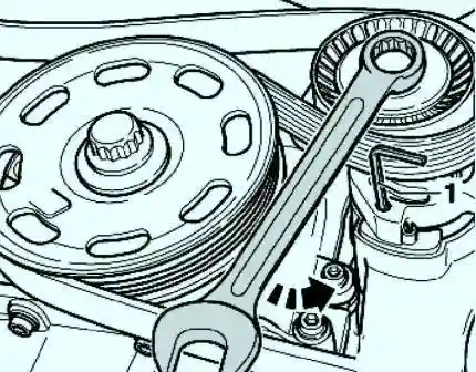 Поворачивание натяжителя