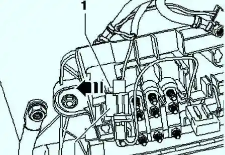 Отсоединение штекерного разъема 