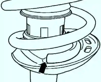 Совмещение конца витка пружины и упора