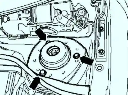 Болты с шестигранной головкой верхнего крепления амортизатора