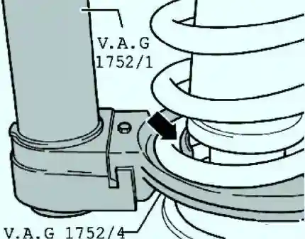 Правильное положение пружины в держателе