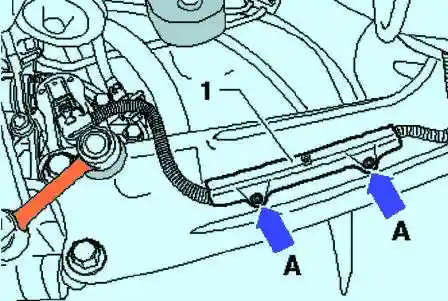 Крепление провода стояночного тормоза 