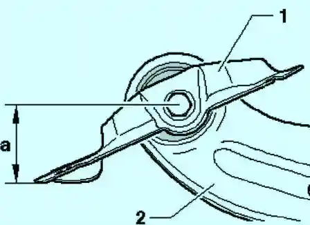 Схема установки опорного кронштейна относительно продольного рычага