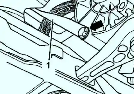 Крепление штанги системы выпуска ОГ 