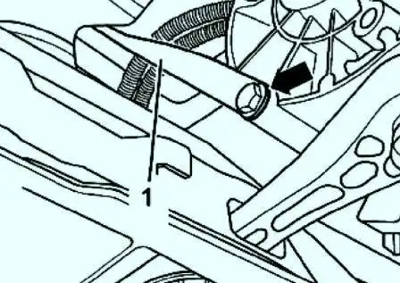 Крепление штанги системы выпуска ОГ 