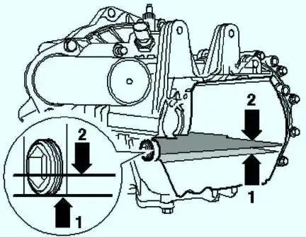 Нижний край заливочного отверстия