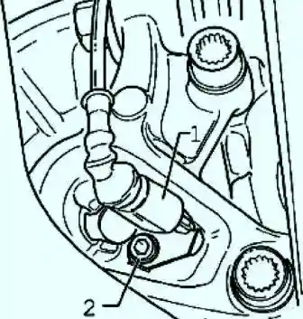 Штекерное соединение кабеля датчика частоты вращения и датчика частоты вращения