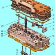 Installation of cylinder head and valve mechanism D-245