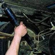 Replacing shock absorbers suspension car Gazelle