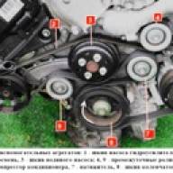 Checking the tension and replacing the belt of auxiliary units of the 2GR-FE engine