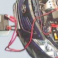 Starting the engine from external current sources Toyota Camry