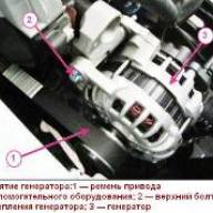 Aus- und Einbau eines Autogenerators Lada Largus