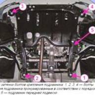 Lada Largus автокөлігінің алдыңғы суспензиясының қосалқы жақтауын алу және орнату